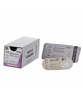 Coated VICRYL™ Rapide Suture with 3/8 Circle Conventional Cutting Prime Needle